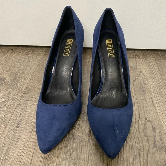 Idifu Blue Suede Heels, Women’s size 8.5 - Picture 2 of 6